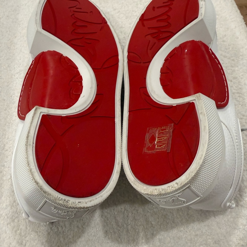 Christian Louboutin White and Red Sneakers - Picture 3 of 3